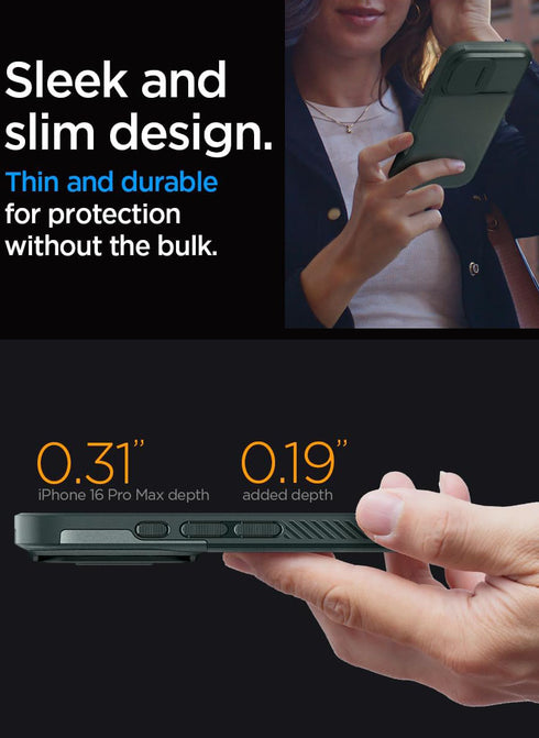 Spigen iPhone 16 Pro MAX Case Optik Armor MAGFIT
